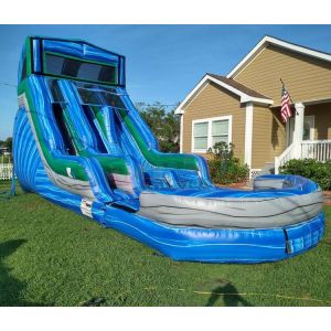 Adult Bouncer Castle Outdoor Inflatable Water Slides With Pool