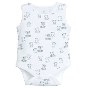 Unisex 100% Cotton Custom Printing Solid Color Sleeveless Baby Summer Rompers