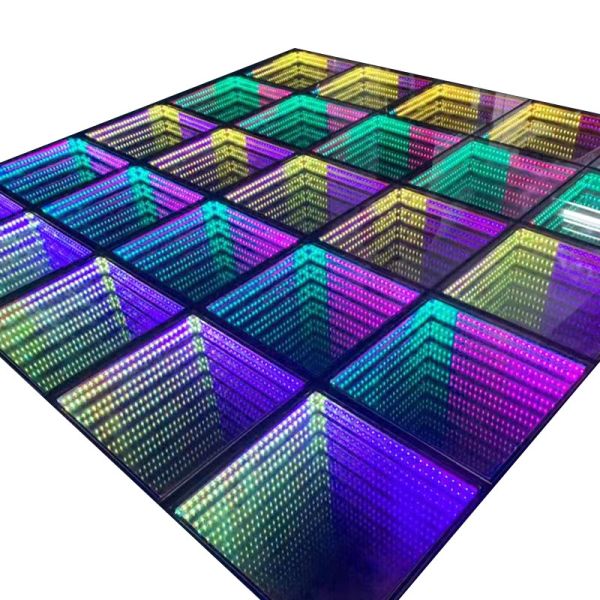 Quality 3D Infinity LED Mirror Dance Floor For Wedding Party Support Dimmer Brick Lights wholesale