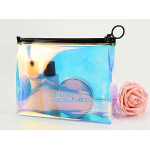 pencil case zipper slider travel cosmet bag, slider zipper clear transparent pvc