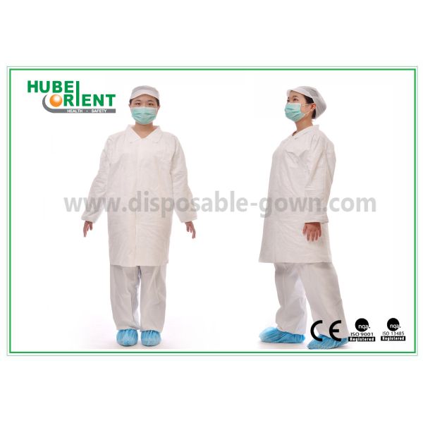 Quality 30G/M2 Tyvek Disposable Visitor Gown With Snap wholesale
