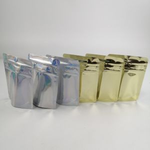 China 3.5 Gram Holographic Digital Printed Stand Up Pouches Childproof For Cookies on sale
