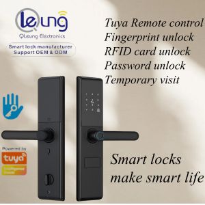China Qleung S829 Tuya Wifi Remote Control Fingerprint Code Card Keyless Security Smart Home Door Lock For Home Hotel on sale China Qleung S829 Tuya Wifi Remote Control Fingerprint Code Card Keyless Security Smart Home Door Lock For Home Hotel on sale