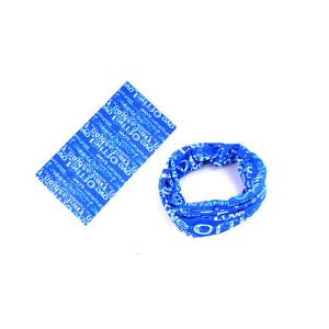 Blue Grid Pattern Tubular Headwear 100% Microfiber Polyester Sublimation