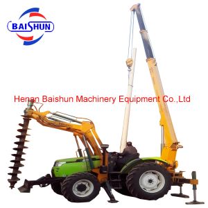 Pile drilling machine yto tractor small pile driving machine pole erection