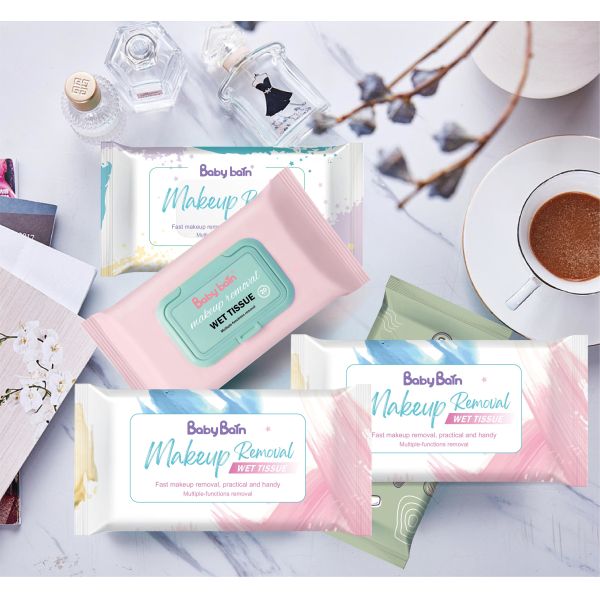 Quality Makeup Remover Face Cleansing Wipes Hypoallergenic Wet Tissue Disposable wholesale