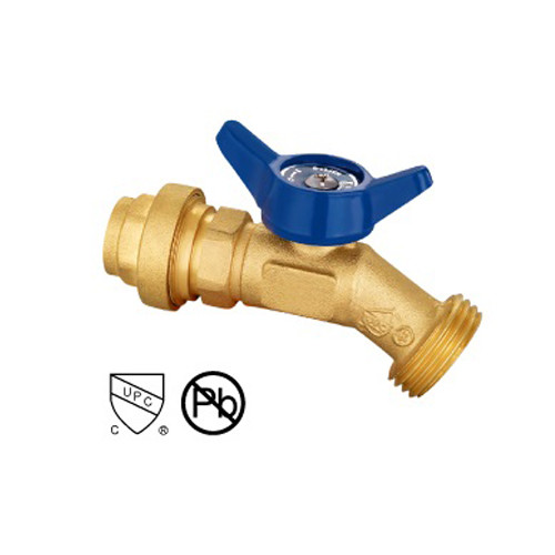 Quick Connected Stop Brass Shut Off Valve SS Hose Bibb Valve Brass Drain Valve 1
