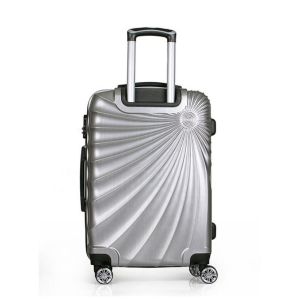 China Silver 0.8mm Leisure PC ABS Hardshell 4 Wheel Suitcase on sale
