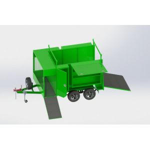 Flexible And Versatile Dual Axle Lawn Mowing Trailer 8 X 5 Ft With Brake Away