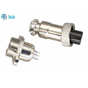 3A 200V GX12 M12 Aviation Connector Plug With Rhombus Flange Male And Female