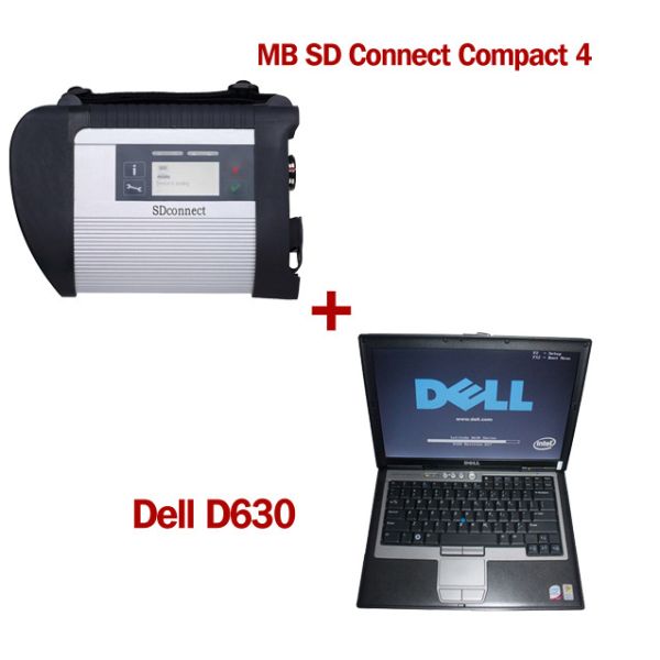 Wireless MB SD C4 Mercedes Benz Diagnostic Tool With Dell D630 Laptop Ready to