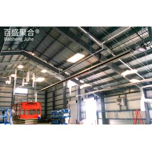 Metal Frame Prefabricated Steel Structure With Sandwich Panel Roofing