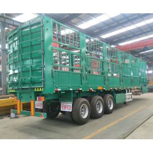 3 Axles Animal Or Cargo Transport Fence Type Truck Trailers