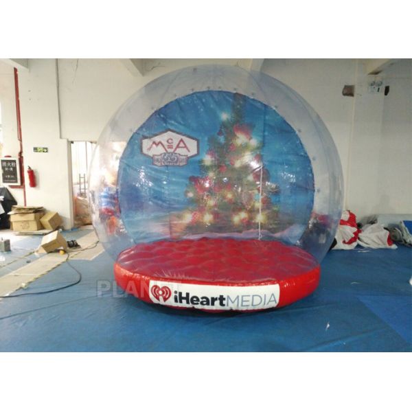 Quality Custom Inflatable Snow Globe Photo Booth / Blow Up Christmas Globe wholesale