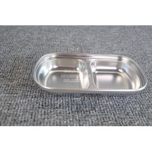 China Custom Stainless Steel Dishes Multifunction Seasoning Rectangle Snack Appetizer on sale