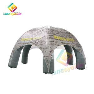 China 6 Legs Grey Inflatable Spider Dome Tent For Outdoor Events Party Waterproof on sale