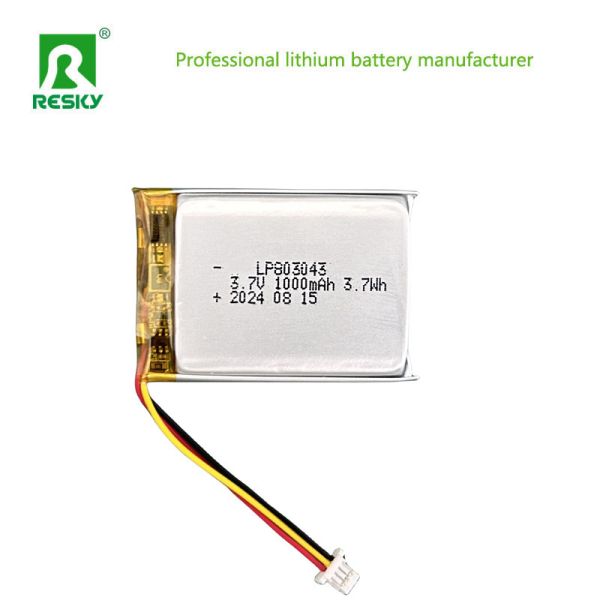 Quality Pouch Solar Lithium Polymer Battery Cell 803040 3.7V 1000mAh 3.7wh Power wholesale