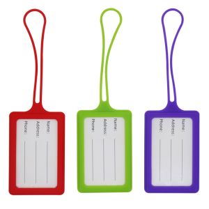 China Customized Bright Luggage Tags Lightweight Name Tags for Kids' Suitcases and Bags on sale