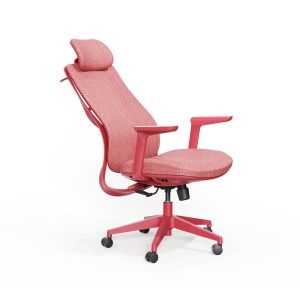 Enhance Your Workspace High Back Executive Red Mesh Office Chair with Lumbar