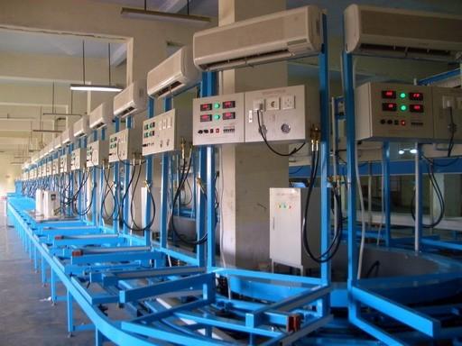 Window AC Electronic Automated Assembly Line Floor Type AC Performance Testing