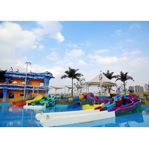 Anti Fade Swimming Pool Water Slides Aqua Play Equipment