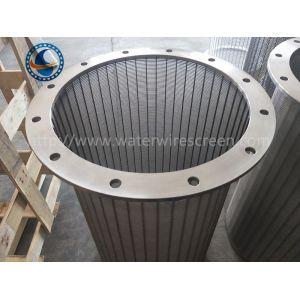 Wedge Wire 650mm Dia Rotary Drum Screen With Flange