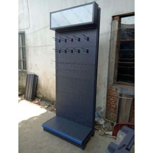 Factory custom color size metal hole back board display shelf supermarket