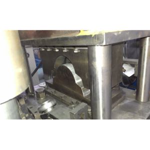 Metal Roof Cutting Ridge Cap Roll Forming Machine With PLC Control