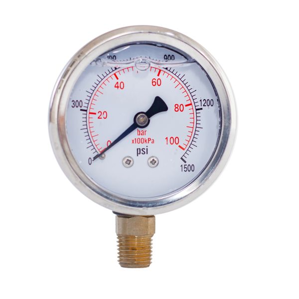 Quality 1500 Psi 2in Liquid Filled Vacuum Gauge 1/4 BSP Back Mount Pressure Gauge wholesale