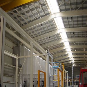 Hot Rolled Prefab Steel Warehouse For Slope Roof With Strong Load Capacity