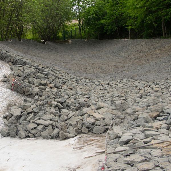 Hexagonal Woven Gabion Stone Cage Retaining Wall Hydraulic Engineering Slope