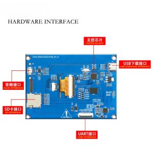 Custom 3.5 Inch 480X320 Resistance Uart Touch Screen 250 Cd/M2 Driver IC ILI9486