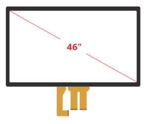 Cheap Industrial P-CAP 46&quot; Projected Capacitive Touch Panel with SHARP sensor/IC for sale