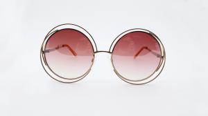 China Ladies' fashion accessories Metal sunglasses 2019 fashion design UV 100% Round idea on sale