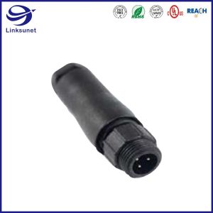 Mini IP68 Black Waterproof Connector For Wireless Communication