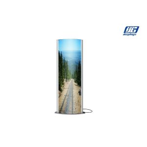 Vertical Biconvex Snap Poster Frames Double Sided Graphic Advertising Stand