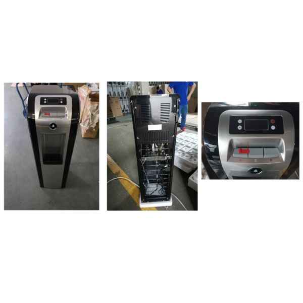 Black Bottom Load Bottled Water Dispenser Bimetal Thermostat Temp Control