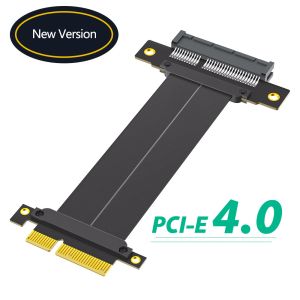China PCI-e PCI Express 4.0 4X Extension cable to PCI-E 4X ( dual vertical 90 degree direction180 degree direction) on sale China PCI-e PCI Express 4.0 4X Extension cable to PCI-E 4X ( dual vertical 90 degree direction180 degree direction) on sale