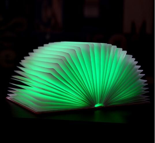 PU Cover 360 Degree Adjustable Rechargable Book Shape Light For Gift