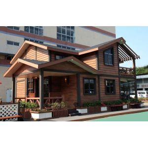 Cheap Grade A Anti - Termite Recyclable WPC House With Decorative Building Materials for sale