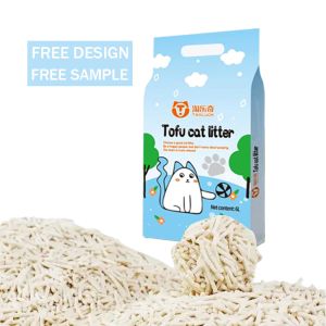 Large Natural Tofu Clumping Cat Litter Flushable Kitty Cat Litter