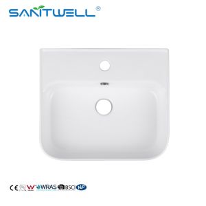 China Suppliers Sanitary Ware Square Shape White Above Counter Basin Bathroom