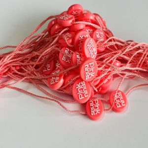 OEM Bulk Quantities Plastic Fastener Hang Tags With Snap Lock Pins And Security