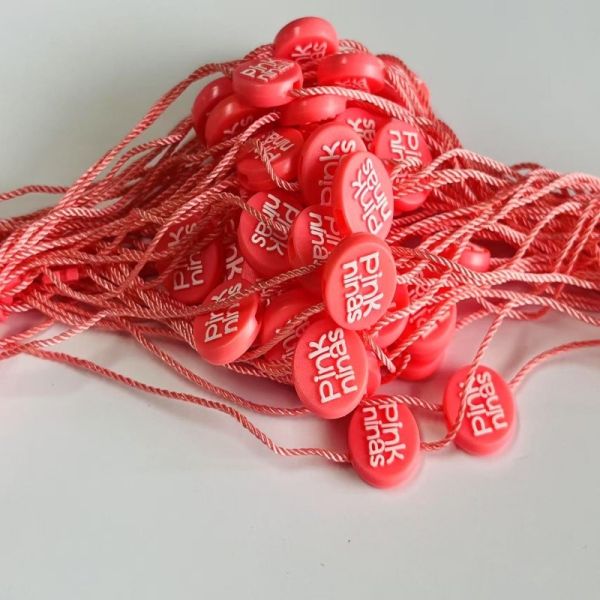 Quality OEM Bulk Quantities Plastic Fastener Hang Tags With Snap Lock Pins And Security Loops wholesale