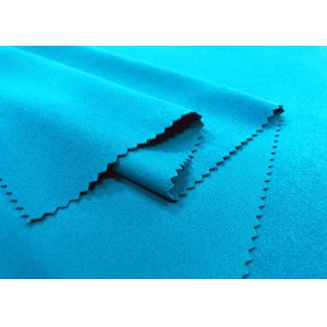 290GSM Stretchy 87% Nylon Warp Knitted Fabric Elastic Plain Turquoise Blue