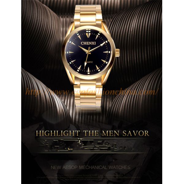 006A IPG Full Gold Watch Wholesale Luxury Men Watch Stainless Steel Quartz Analog Watches