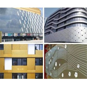 Cheap Decorative Aluminium Perforated Metal Sheet Mesh Curtain Wall In Architectural for sale