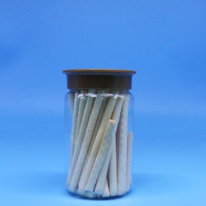 Cheap Candy Biscuit PET Plastic Nut Food Tall Round Transparent Jars Screw Flat Caps for sale