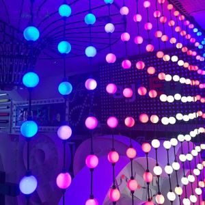 China Outdoor Motif LED Point Light , Ball Shaped Christmas Lights 3D Luminous 50MM on sale