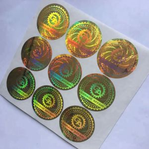 Round 3D Laser Holographic Hologram Sticker Custom Logo Made Printed